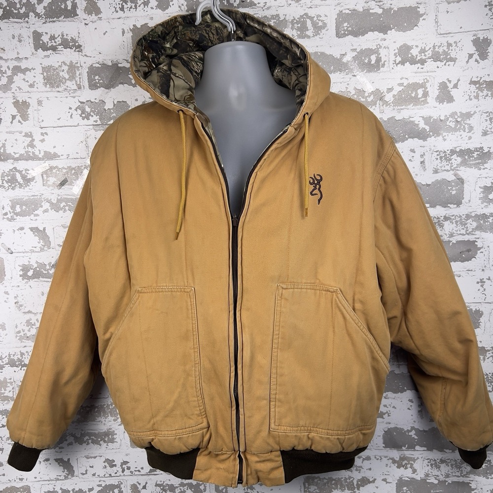 Browning Realtree Camo AP HD Hunting Jacket Coat Fully Reversible Men's L - Picture 7 of 14